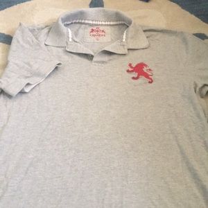 Men’s express polo gray with red lion size XL
